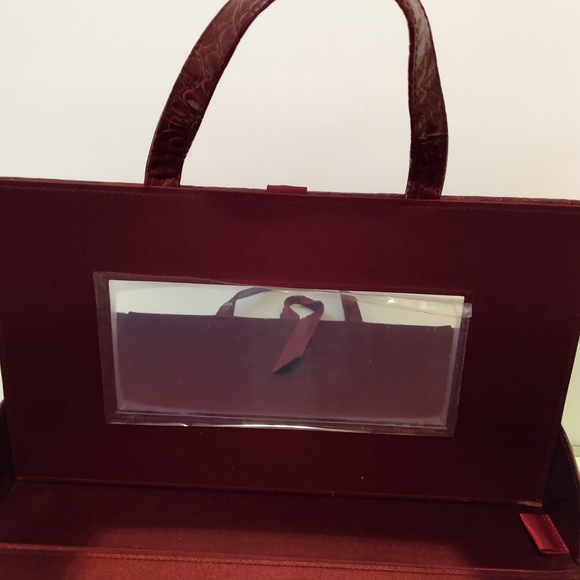 Estee Lauder Travel Cosmetic Jewelry Burgundy Double Handle Carry On Case - Picture 15 of 15